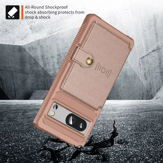 Google Pixel 8a 3 in 1 Back Cover Portemonnee Hoesje Roze afbeelding 5
