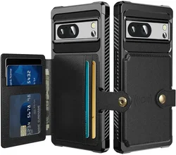 Google Pixel 9 / 9 Pro 3 in 1 Back Cover Portemonnee Hoesje Zwart afbeelding