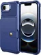 Apple iPhone 17e / 16e TPU Back Cover met Kunstleren Wallet Blauw afbeelding 10