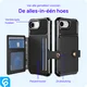 Apple iPhone 17e / 16e TPU Back Cover met Kunstleren Wallet Zwart afbeelding 5
