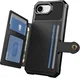 Apple iPhone 17e / 16e TPU Back Cover met Kunstleren Wallet Zwart afbeelding 11