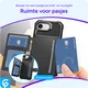 Apple iPhone 17e / 16e TPU Back Cover met Kunstleren Wallet Zwart afbeelding 2
