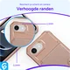 Apple iPhone 17e / 16e TPU Back Cover met Kunstleren Wallet Roze afbeelding 8