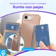 Apple iPhone 17e / 16e TPU Back Cover met Kunstleren Wallet Roze afbeelding 2