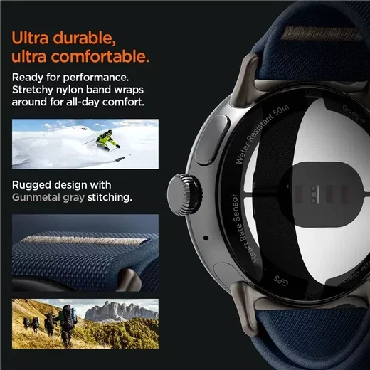 Spigen Lite Fit - Google Pixel Watch / Watch 2 Bandje - Blauw afbeelding 3