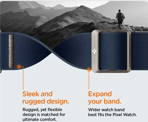 Spigen Lite Fit - Google Pixel Watch / Watch 2 Bandje - Blauw afbeelding 6
