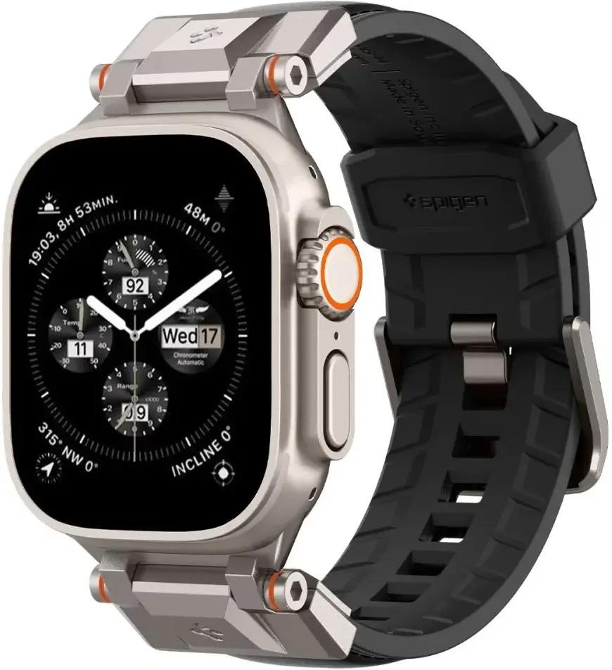 Spigen DuraPro - Apple Watch 1-10/SE/Ultra Bandje - 49/46/45/44/42MM Zwart afbeelding 1