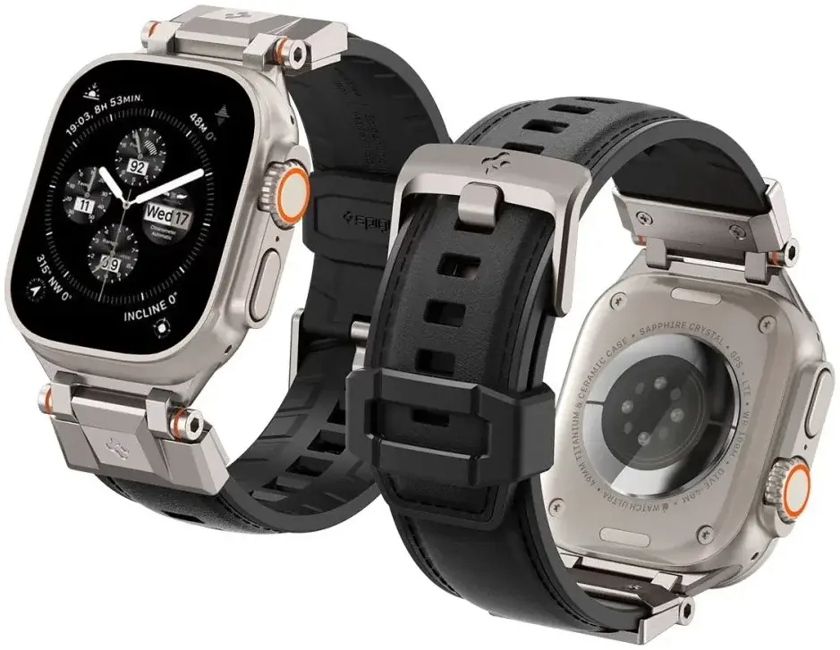Spigen DuraPro - Apple Watch 1-10/SE/Ultra Bandje - 49/46/45/44/42MM Zwart afbeelding 2