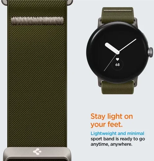 Spigen Lite Fit - Google Pixel Watch / Watch 2 Bandje - Khaki afbeelding 3