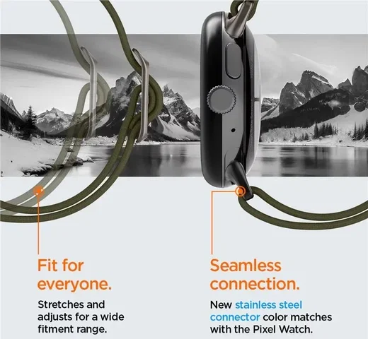 Spigen Lite Fit - Google Pixel Watch / Watch 2 Bandje - Khaki afbeelding 8