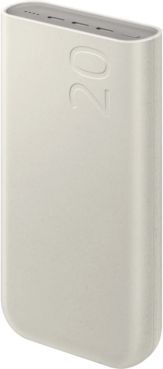 Originele Samsung 45W Fast Charge Trio USB-C Powerbank 20.000 mAh Beige afbeelding 1