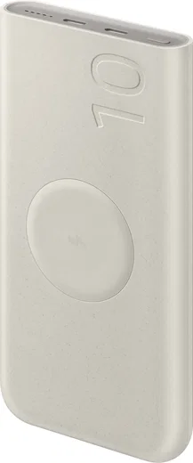 Originele Samsung 25W Wireless Powerbank met USB-C 10.000 mAh Beige afbeelding 2