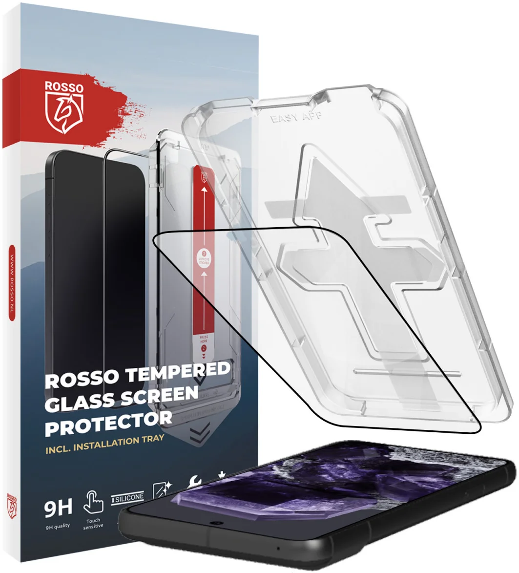 Rosso Google Pixel 8 Tempered Glass Fingerprint Friendly met Installatietray afbeelding 1