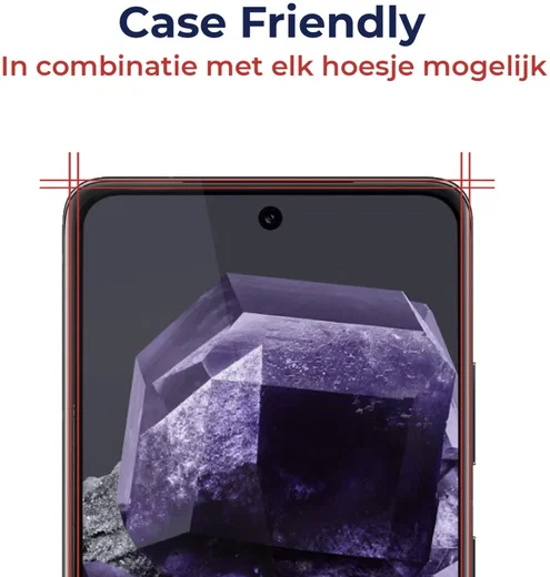 Rosso Google Pixel 8 Tempered Glass Fingerprint Friendly met Installatietray afbeelding 6