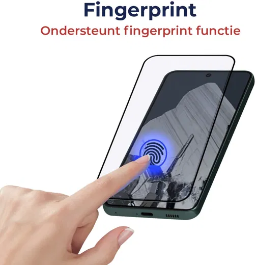 Rosso Google Pixel 8 Pro Tempered Glass Fingerprint Friendly met Installatietray afbeelding 2