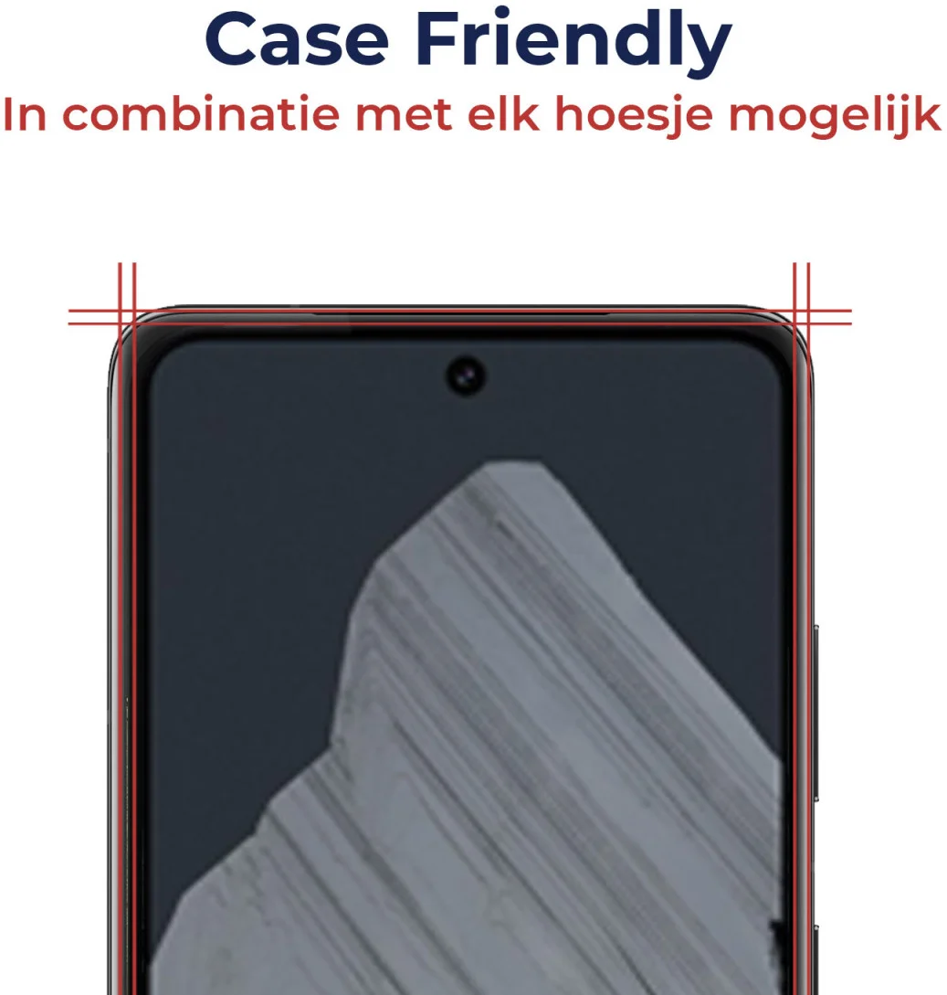 Rosso Google Pixel 8 Pro Tempered Glass Fingerprint Friendly met Installatietray afbeelding 5
