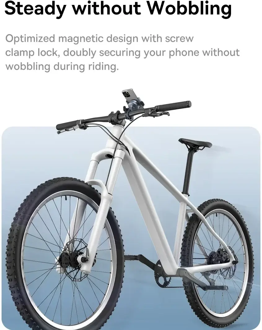 Baseus PrimeTrip MagSafe Telefoonhouder Fiets met Klem Zwart afbeelding 16
