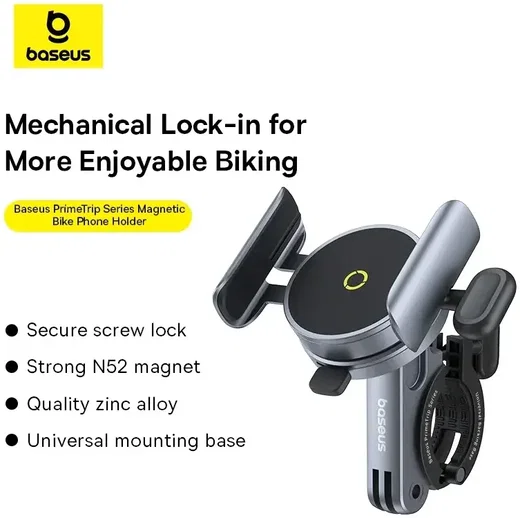 Baseus PrimeTrip MagSafe Telefoonhouder Fiets met Klem Zwart afbeelding 18