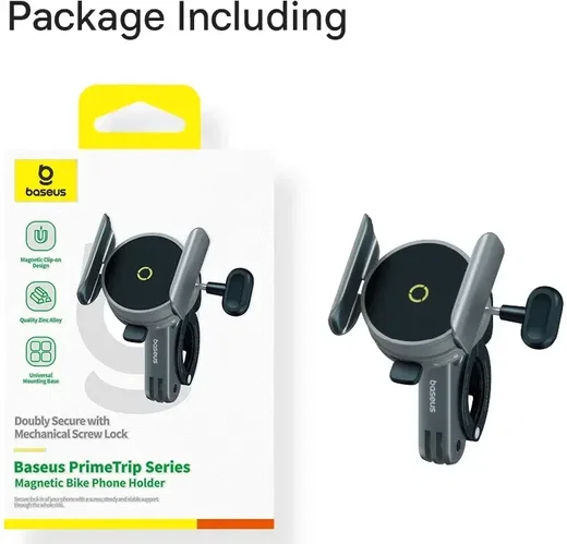 Baseus PrimeTrip MagSafe Telefoonhouder Fiets met Klem Zwart afbeelding 20