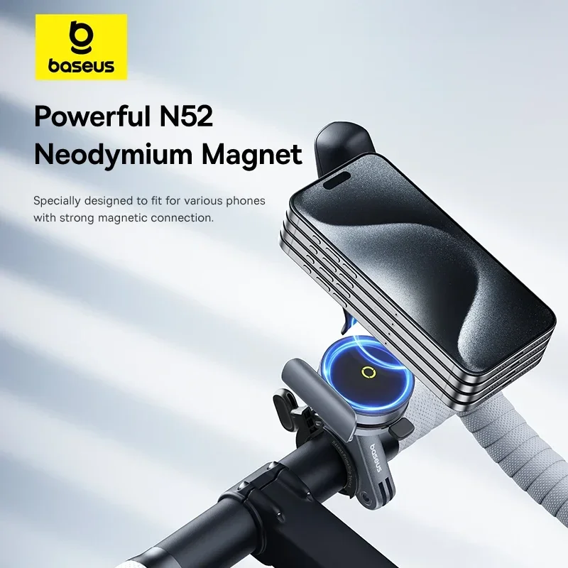 Baseus PrimeTrip MagSafe Telefoonhouder Fiets met Klem Zwart afbeelding 4