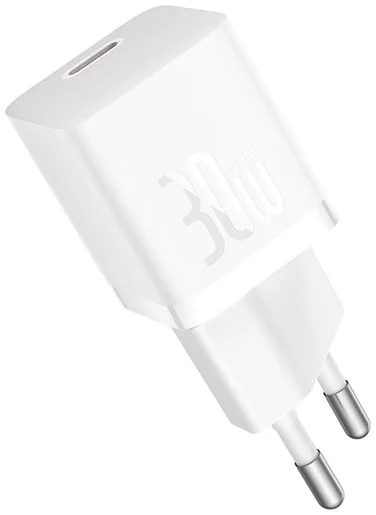 Baseus GaN5 30W Compacte Fast Charger Mini USB-C Wit afbeelding 1