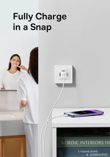 Baseus GaN5 30W Compacte Fast Charger Mini USB-C Wit afbeelding 11