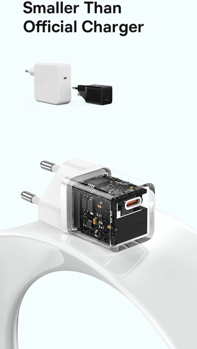 Baseus GaN5 30W Compacte Fast Charger Mini USB-C Wit afbeelding 13