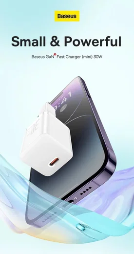 Baseus GaN5 30W Compacte Fast Charger Mini USB-C Wit afbeelding 15