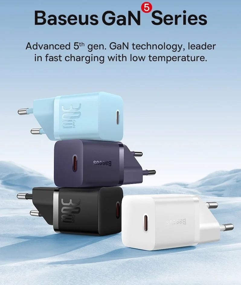 Baseus GaN5 30W Compacte Fast Charger Mini USB-C Wit afbeelding 16