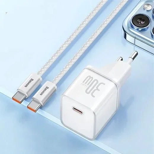 Baseus GaN5 30W Compacte Fast Charger Mini USB-C Wit afbeelding 3