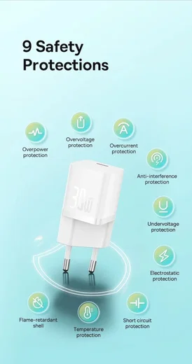 Baseus GaN5 30W Compacte Fast Charger Mini USB-C Wit afbeelding 7
