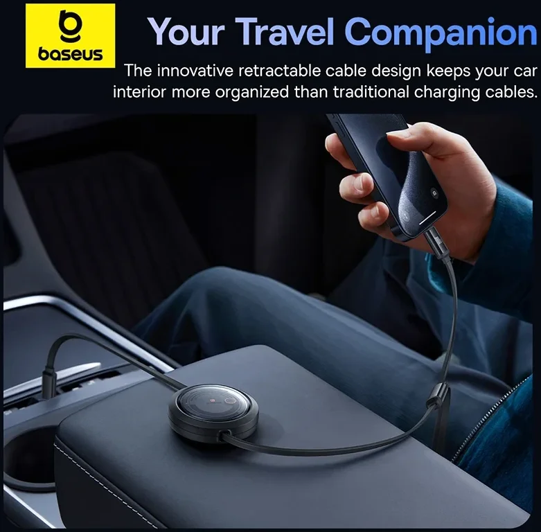 Baseus 3-in-1 Kabel USB-C naar Micro-USB / USB-C / Lightning 1.1M Zwart afbeelding 3