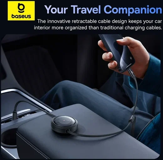 Baseus 3-in-1 Kabel USB-C naar Micro-USB / USB-C / Lightning 1.1M Zwart afbeelding 3