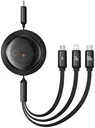 Baseus 3-in-1 Kabel USB-C naar Micro-USB / USB-C / Lightning 1.1M Zwart