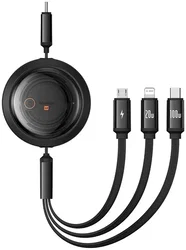 Baseus 3-in-1 Kabel USB-C naar Micro-USB / USB-C / Lightning 1.1M Zwart afbeelding