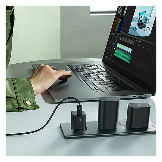 Baseus GaN5 25W Compacte Fast Charger Mini met USB-C naar USB-C Kabel 1M Zwart afbeelding 3