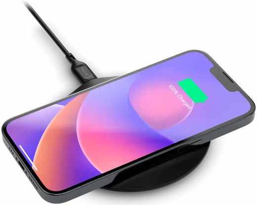 Mophie Essentials Wireless Charger Pad 15W Draadloze Oplader Zwart afbeelding 4
