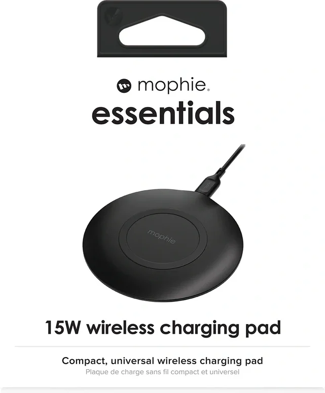 Mophie Essentials Wireless Charger Pad 15W Draadloze Oplader Zwart afbeelding 7