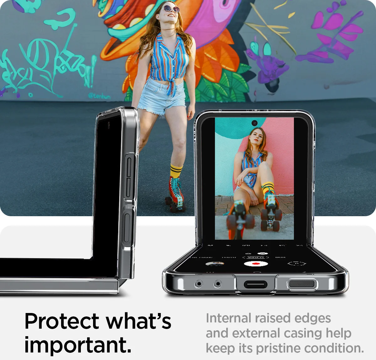 Spigen Air Skin Samsung Galaxy Z Flip 7 FE / 6 Hoesje Back Cover Transparant afbeelding 3