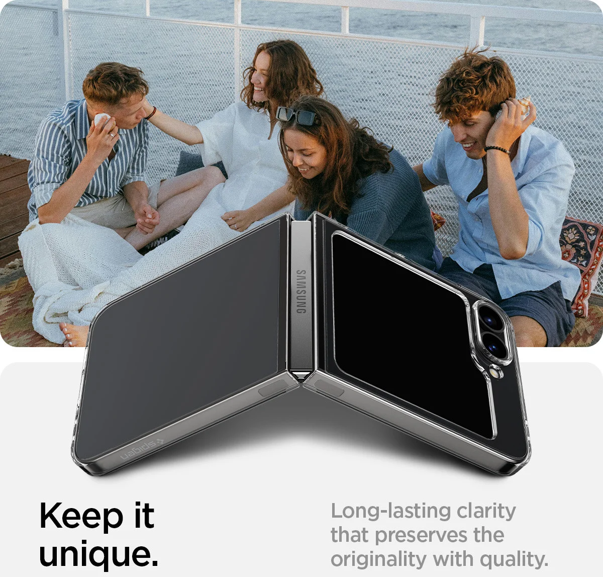 Spigen Air Skin Samsung Galaxy Z Flip 7 FE / 6 Hoesje Back Cover Transparant afbeelding 6