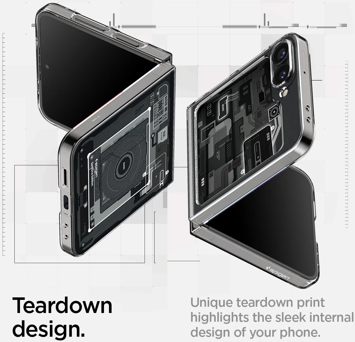 Spigen Air Skin Samsung Galaxy Z Flip 7 FE / 6 Hoesje Back Cover Zero One afbeelding 5
