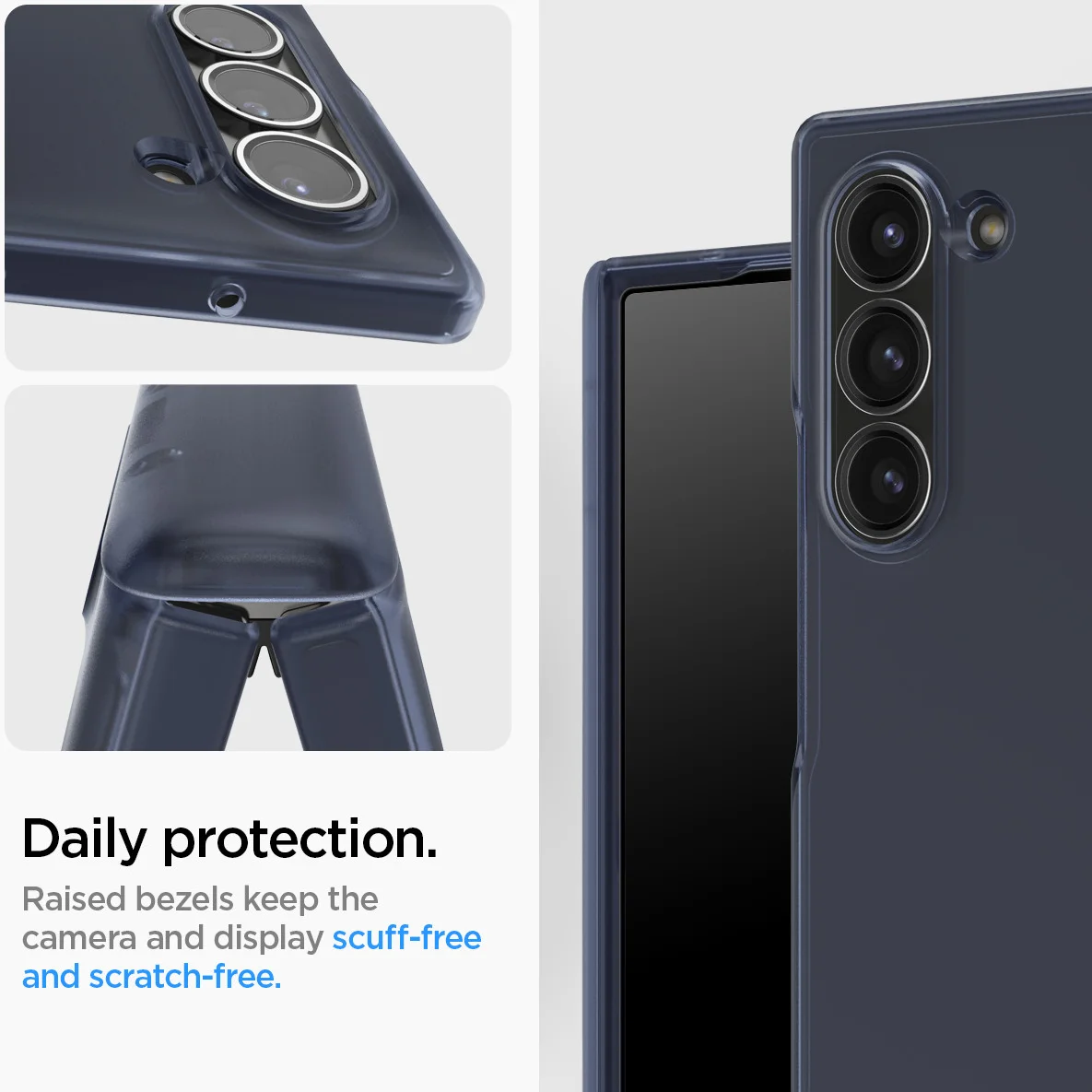 Spigen Ultra Hybrid Pro Samsung Galaxy Z Fold 6 Hoesje Back Cover Blauw afbeelding 3
