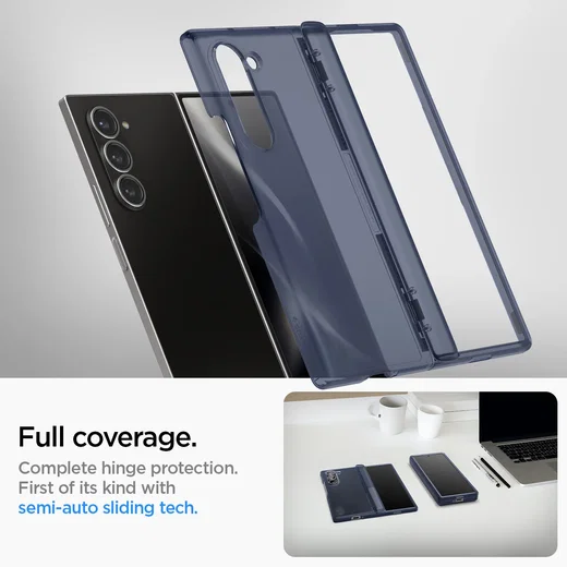 Spigen Ultra Hybrid Pro Samsung Galaxy Z Fold 6 Hoesje Back Cover Blauw afbeelding 5
