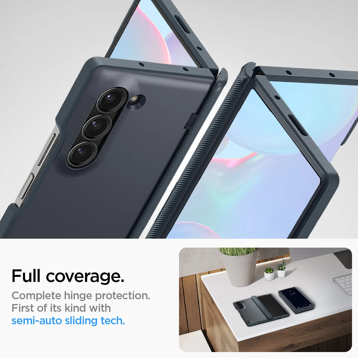 Spigen Slim Armor Pro Samsung Galaxy Z Fold 6 Hoesje Metal Slate afbeelding 3