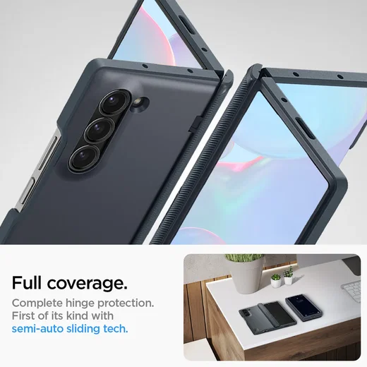 Spigen Slim Armor Pro Samsung Galaxy Z Fold 6 Hoesje Metal Slate afbeelding 3