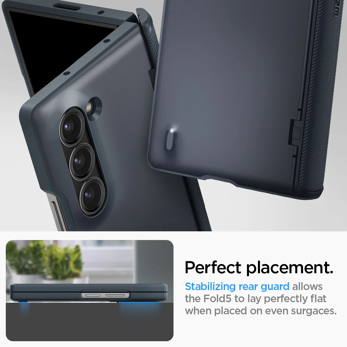 Spigen Slim Armor Pro Samsung Galaxy Z Fold 6 Hoesje Metal Slate afbeelding 5