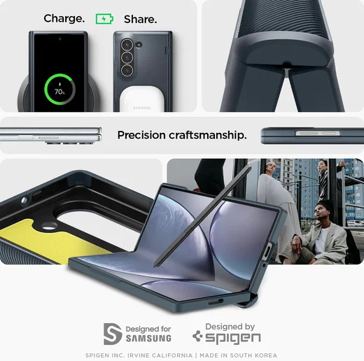 Spigen Slim Armor Pro Samsung Galaxy Z Fold 6 Hoesje Metal Slate afbeelding 7