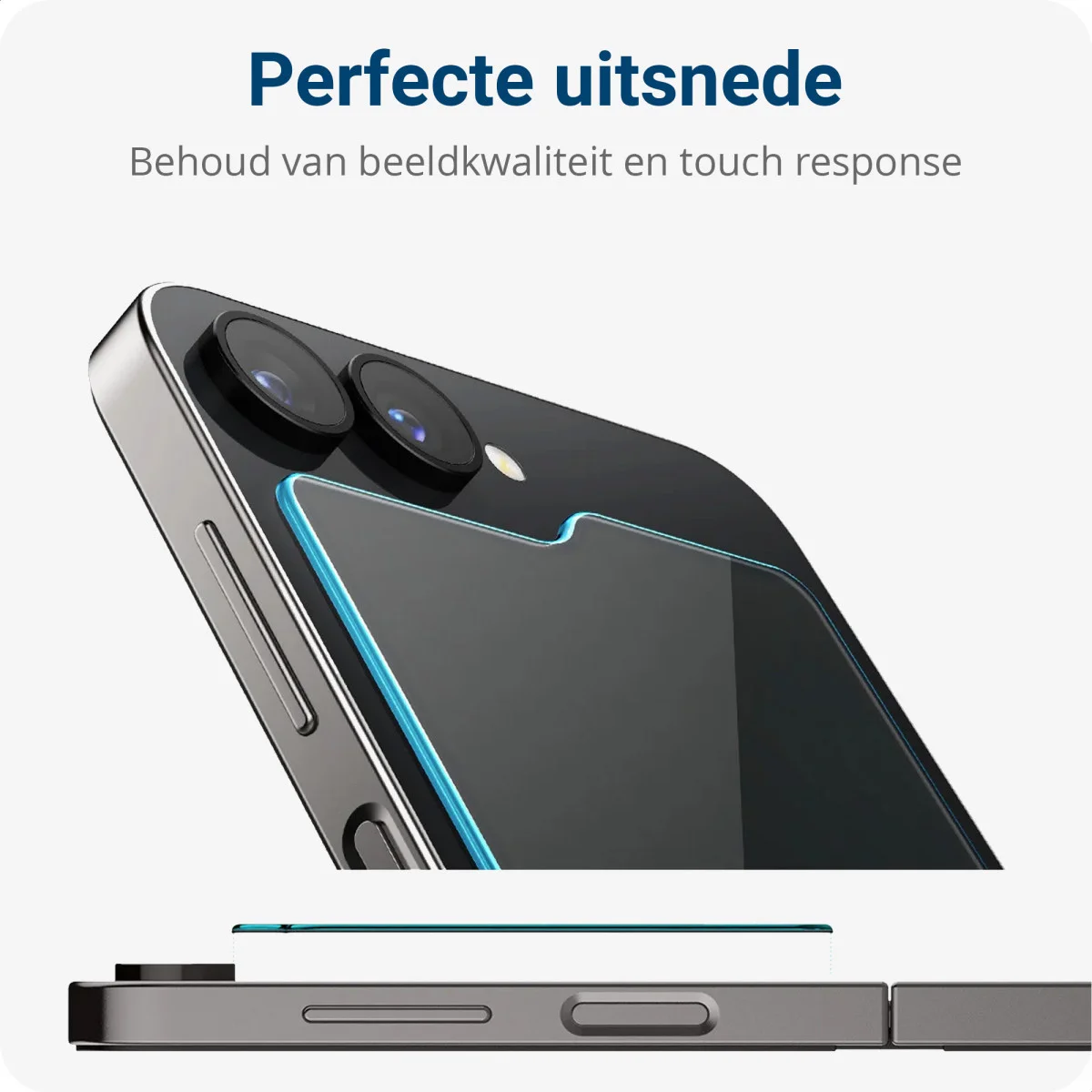 Spigen EZ Fit GLAS.tR Samsung Galaxy Z Flip 7 FE / 6 Screen Protector 2-Pack afbeelding 5