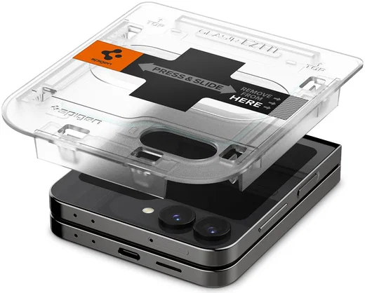 Spigen EZ Fit GLAS.tR Samsung Galaxy Z Flip 7 FE / 6 Screen Protector 2-Pack afbeelding 6
