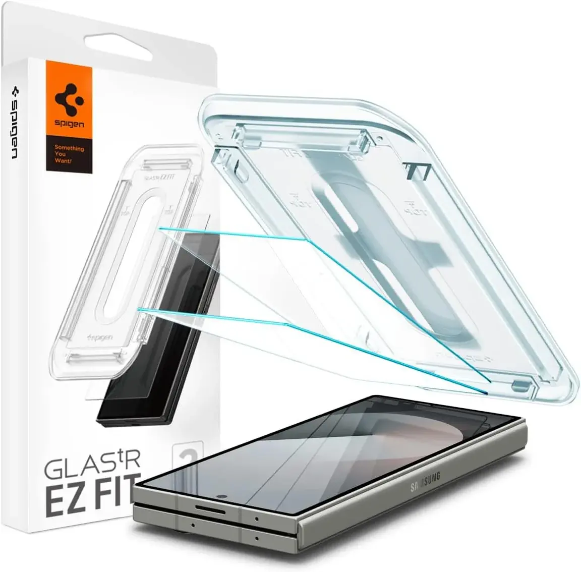 Spigen EZ Fit GLAS.tR Samsung Galaxy Z Fold 6 Screen Protector 2-Pack afbeelding 1